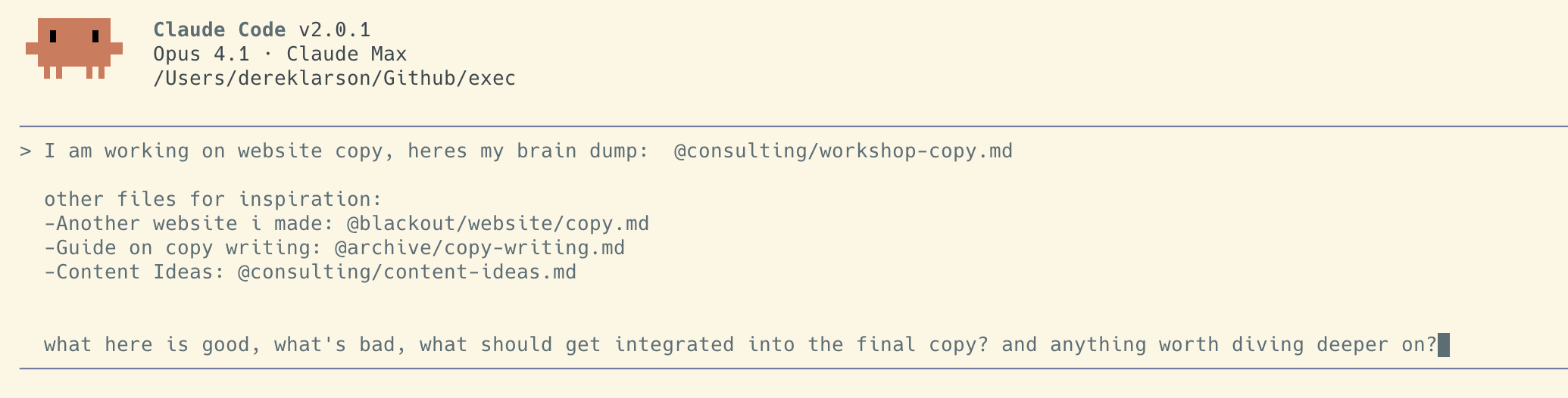 Tagging multiple files for context
