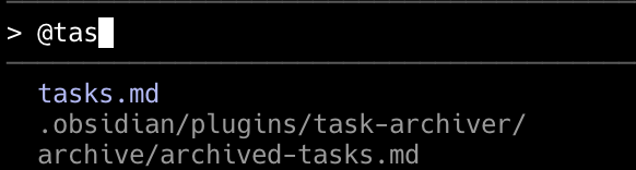 Tagging files with @
