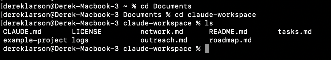 Terminal navigation example